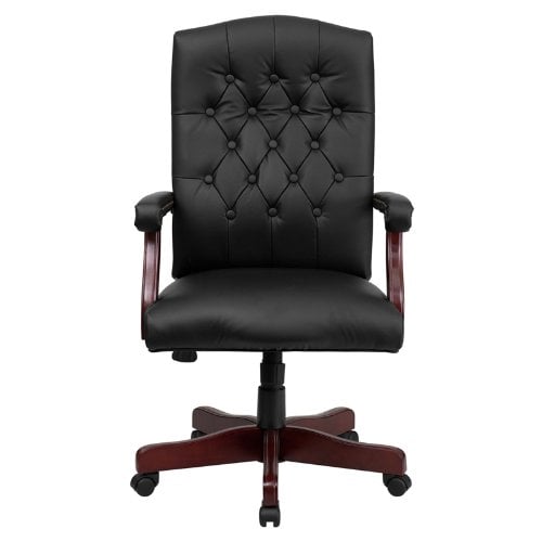 Office Chair, Martha Washington Leather Executive Swivel