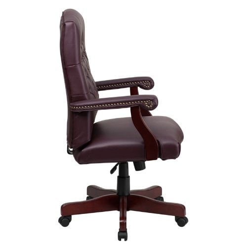 Office Chair, Martha Washington Leather Executive Swivel