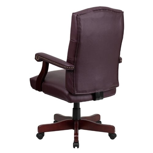 Office Chair, Martha Washington Leather Executive Swivel