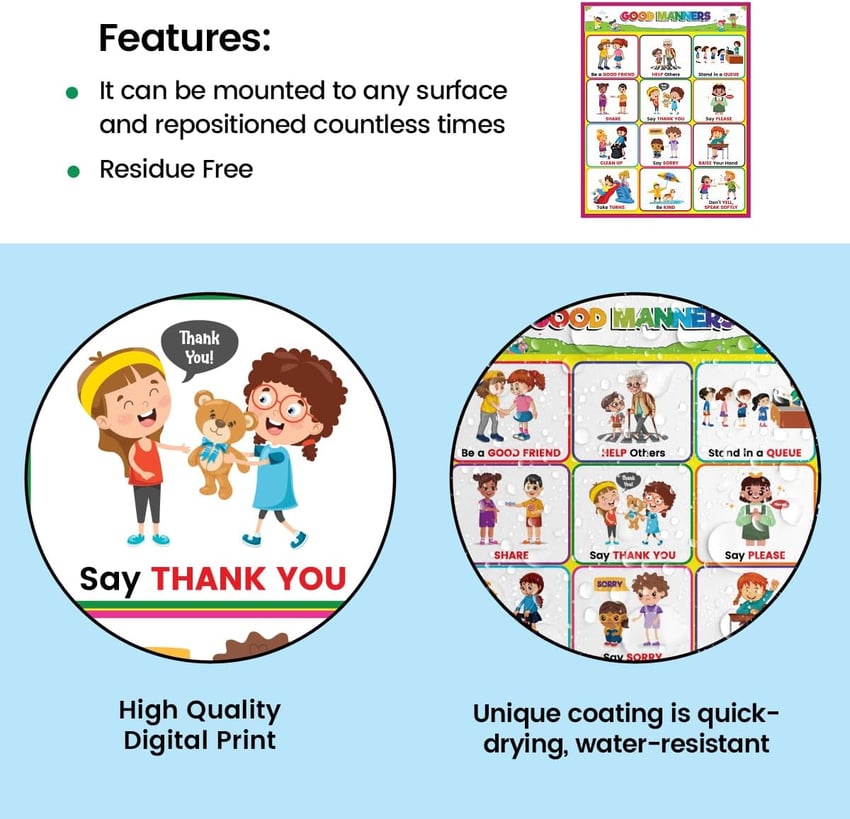 good manners chart​ & wall charts for classrooms