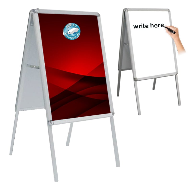 Dry Erase Board & Poster Board A-Frame - Custom Sidewalk sign