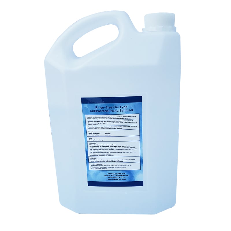 Alcohol Hand Sanitizer Gel 2.5 Liter Gallon