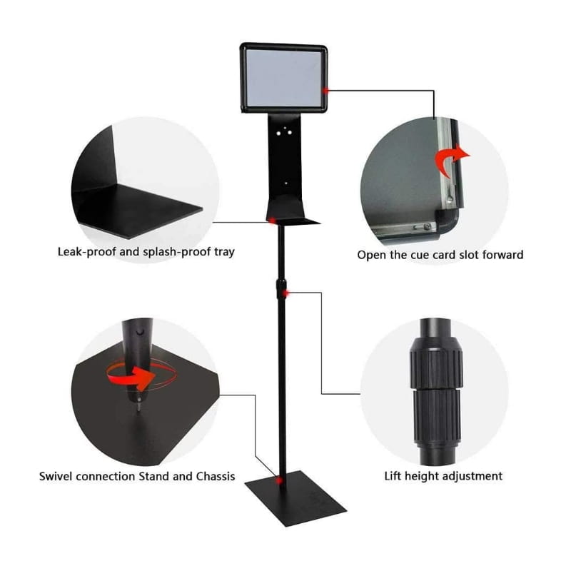 Touchless Sanitizer Dispenser with Poster Stand