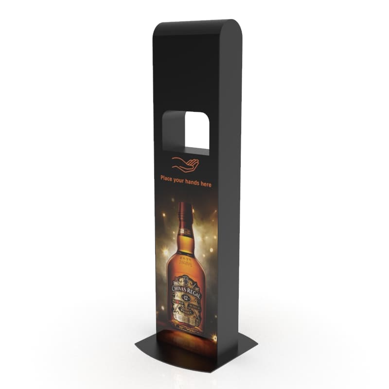 Touch Free Hand Sanitizer Station with Custom Print for Bar & Restaurant