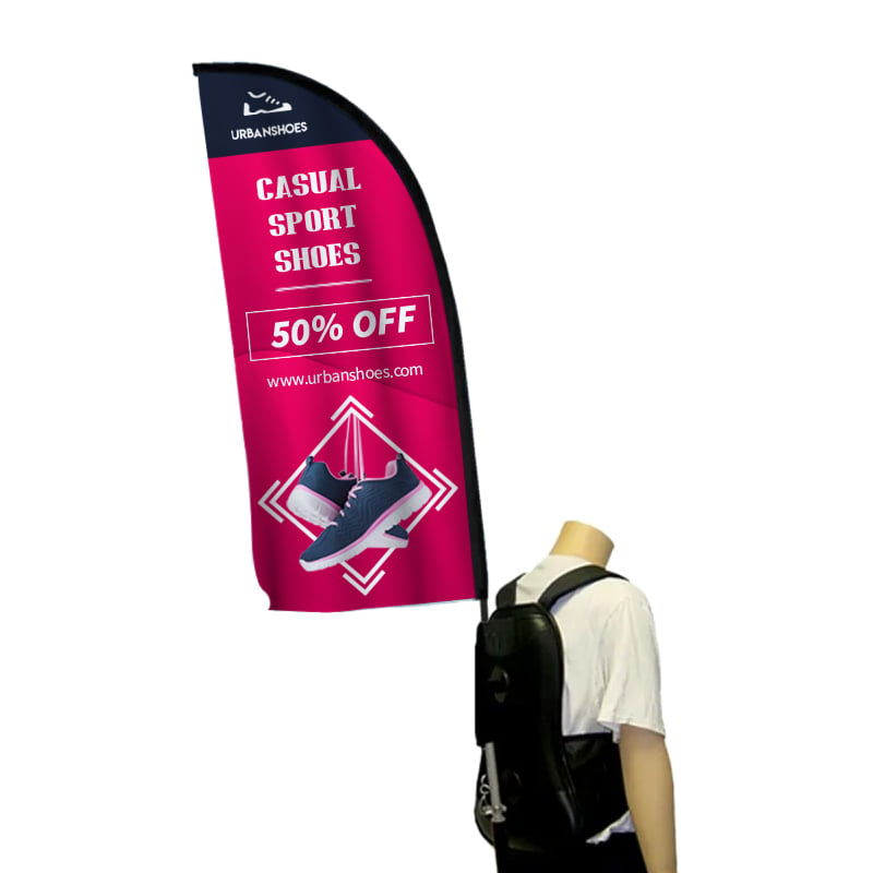 Custom Printed Backpack Feather Banner Flag