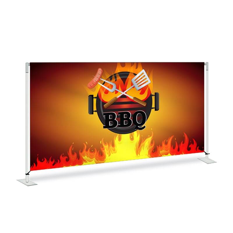 BBQ Restaurant Barrier sign In Brown