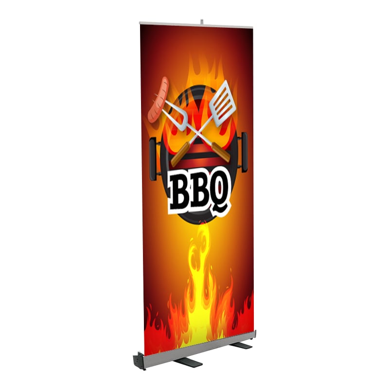 Brown BBQ Print Retractable Banner