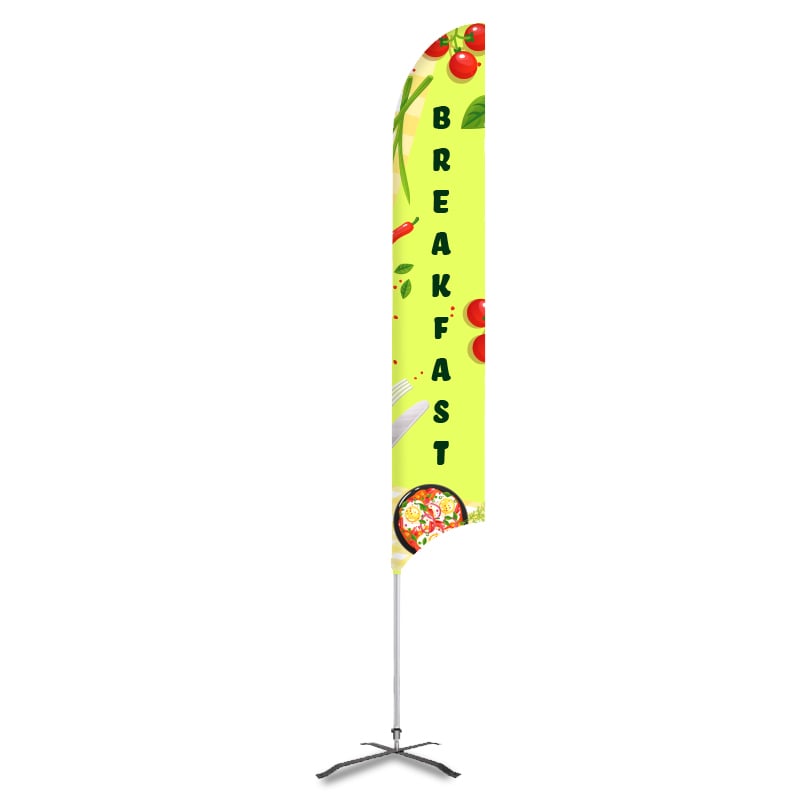 Breakfast Print Feather Flag Banner