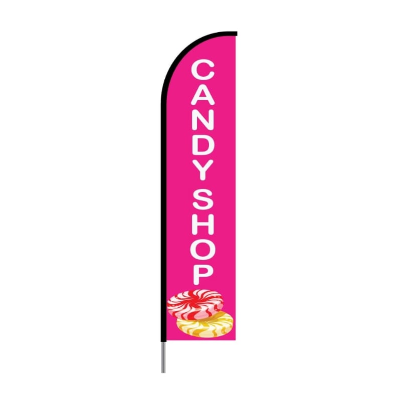 Candy Shop Print Feather Flag