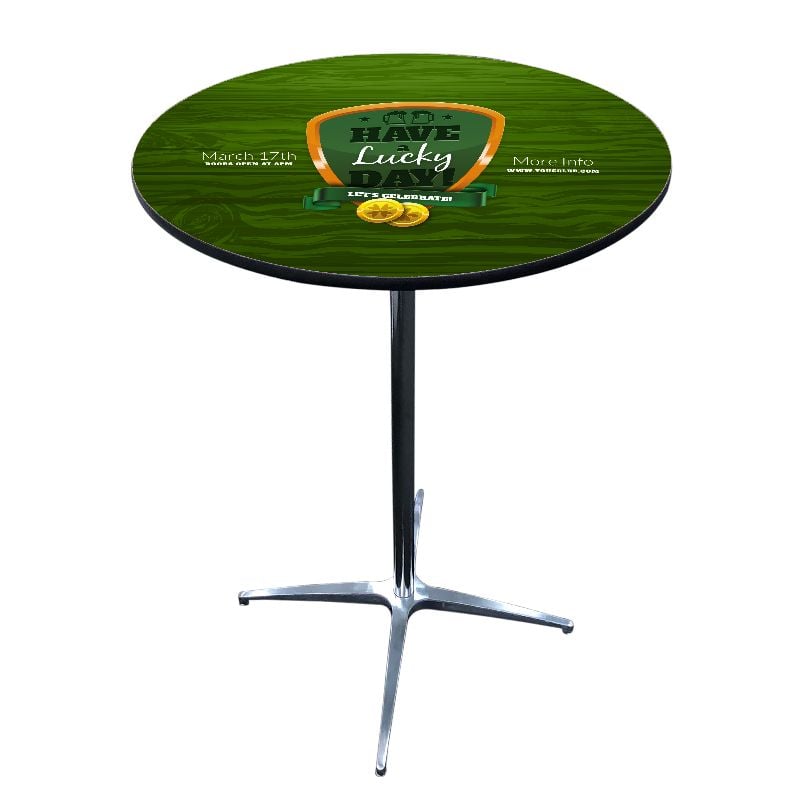 Bar Height Table with Custom Printed Top