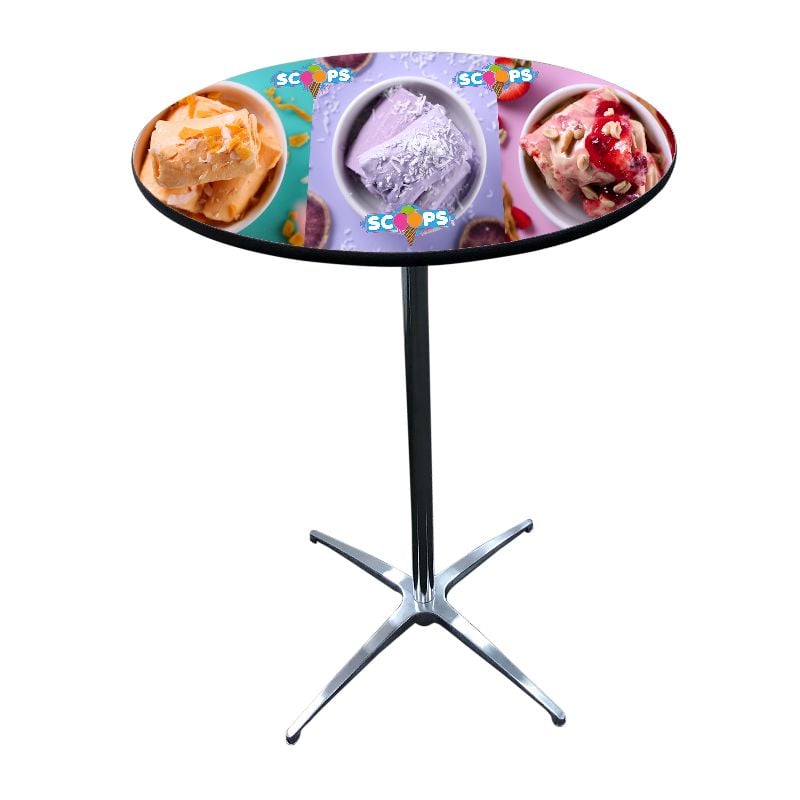 Round Cocktail Table with Custom Printed Top - Canix Tip Top™