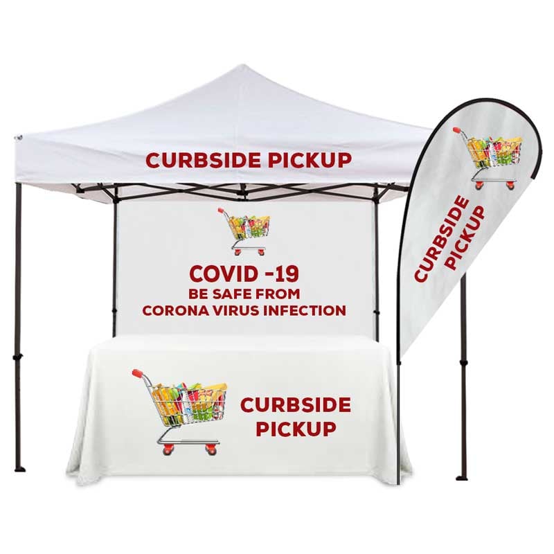 Curbside Pickup Tent kit for grocery store