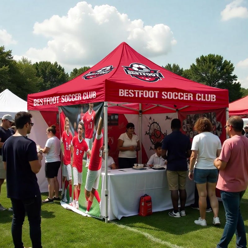 Above All Advertising 10x10 Tent in Action at Sports Event