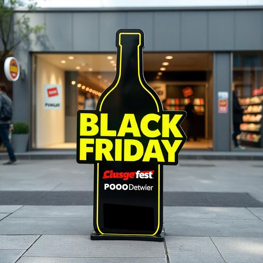 black friday custom printed standee
