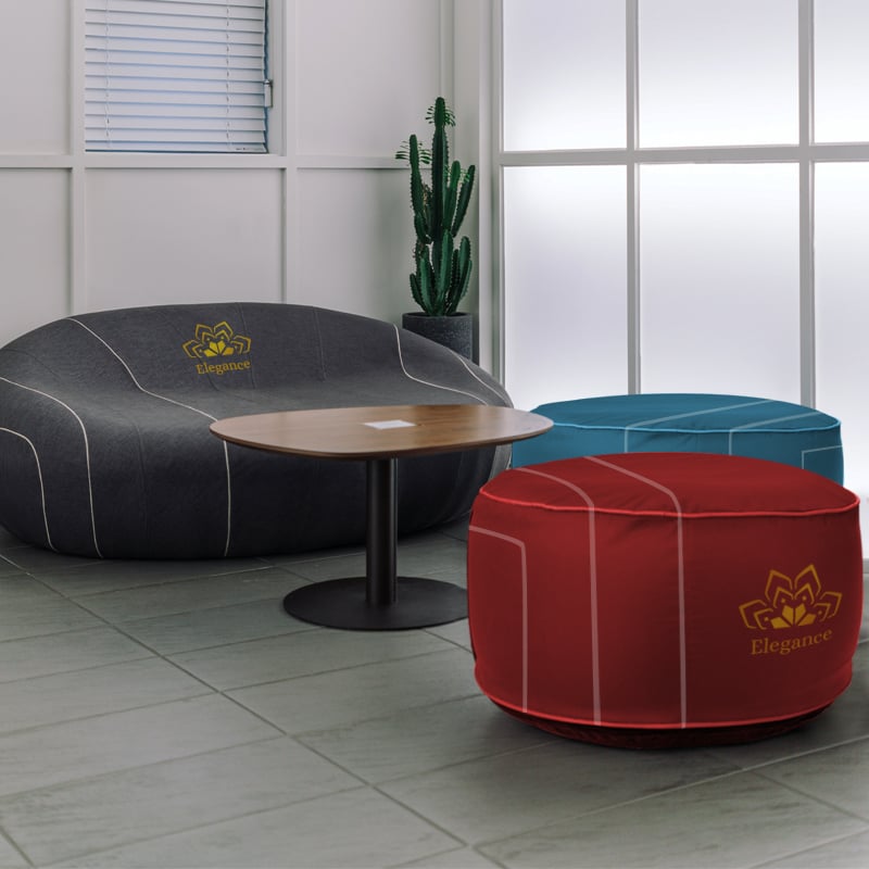 Custom Printed Inflatable Ottoman