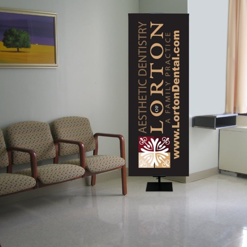 Adjustable Square Base Banner Stand