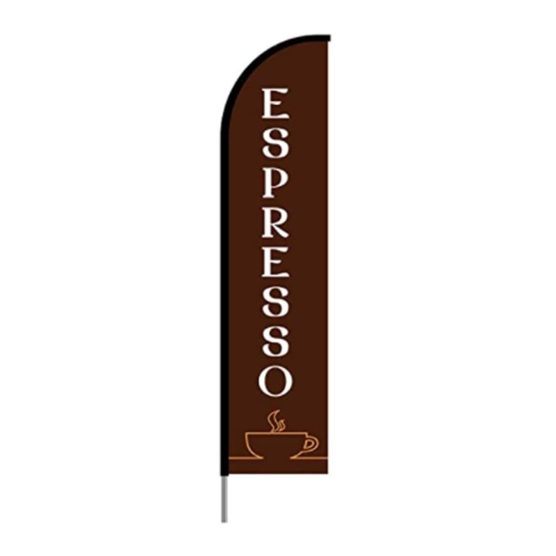Espresso Print Feather Flag
