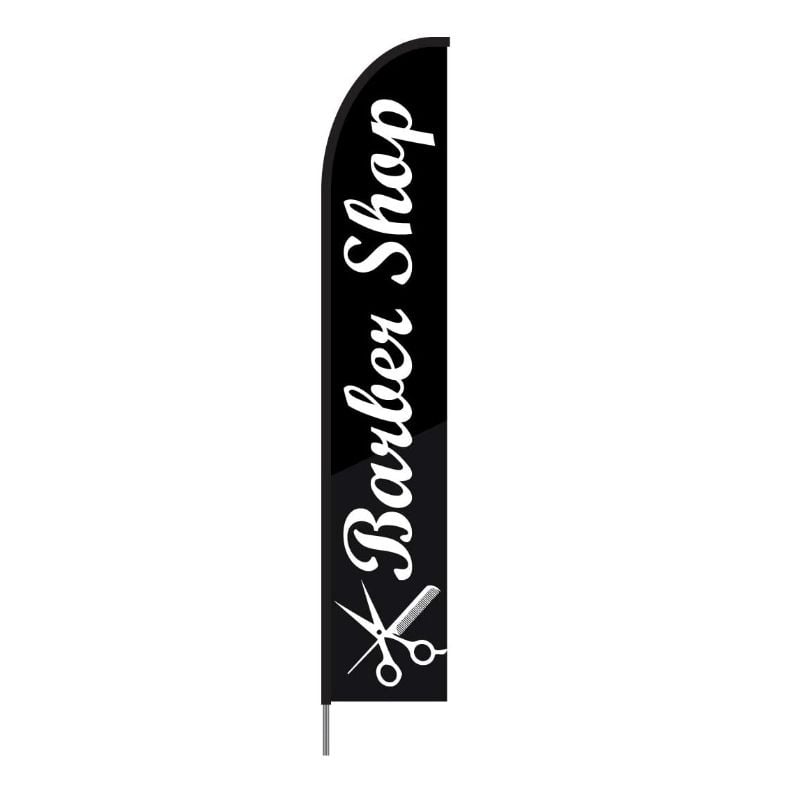 Beauty Spa Salon & Barber Shop Flag - Feather Banner