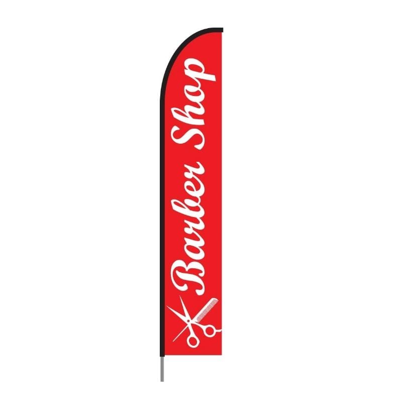 Beauty Spa Salon & Barber Shop Flag - Feather Banner
