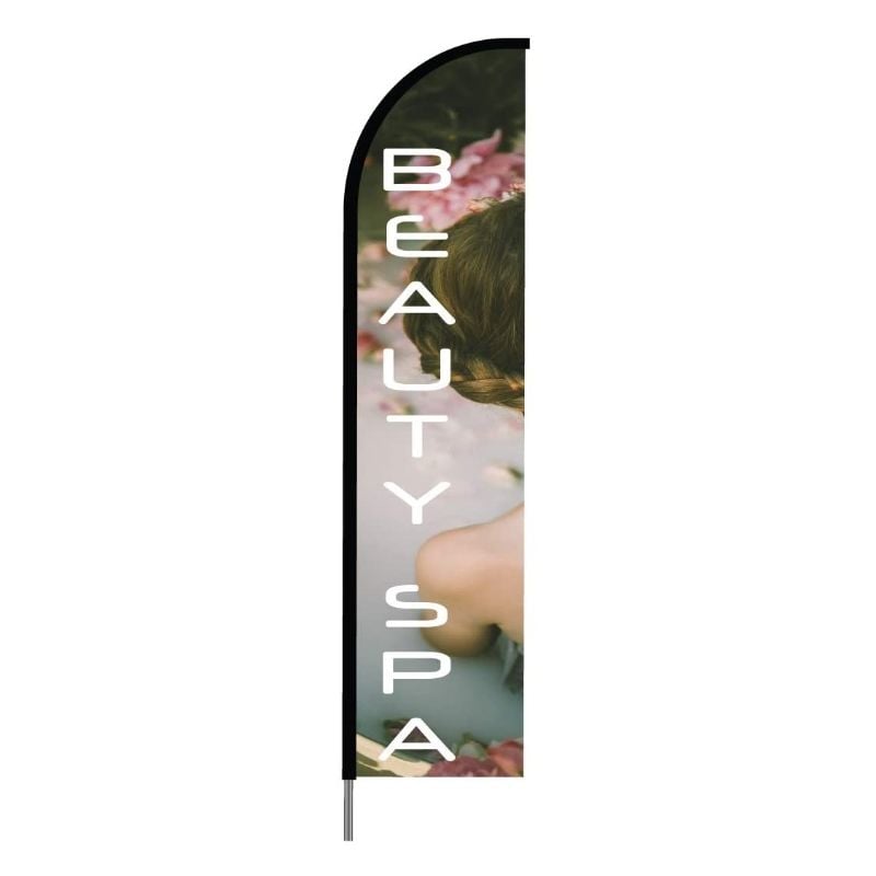 Beauty Spa Salon & Barber Shop Flag - Feather Banner