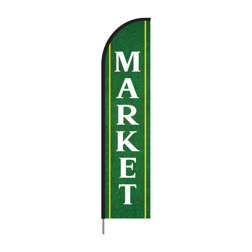 Market Sign Feather Flag