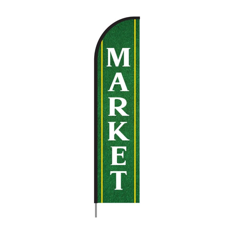 Market Sign Feather Flag