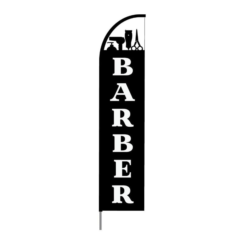 Beauty Spa Salon & Barber Shop Flag - Feather Banner