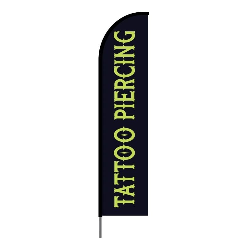 Beauty Spa Salon & Barber Shop Flag - Feather Banner
