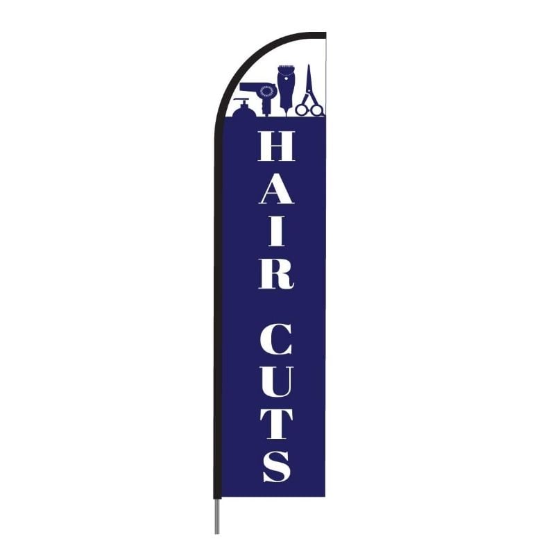 Haircuts & Hair Salon Flags - Feather Banners