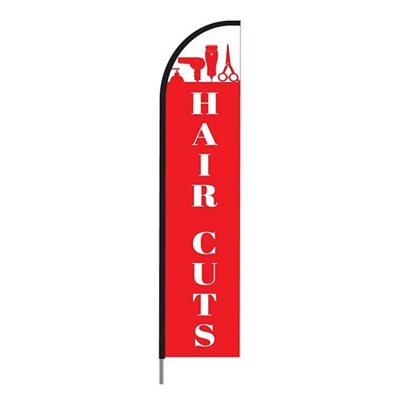 Haircuts & Hair Salon Flags - Feather Banners