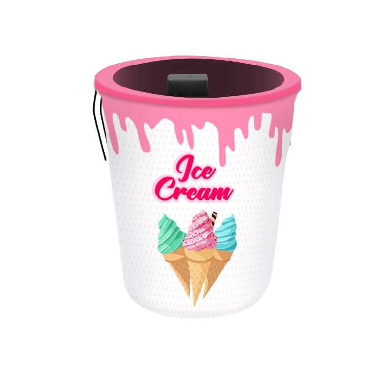 Ice Cream Print Restaurant Trash Can
