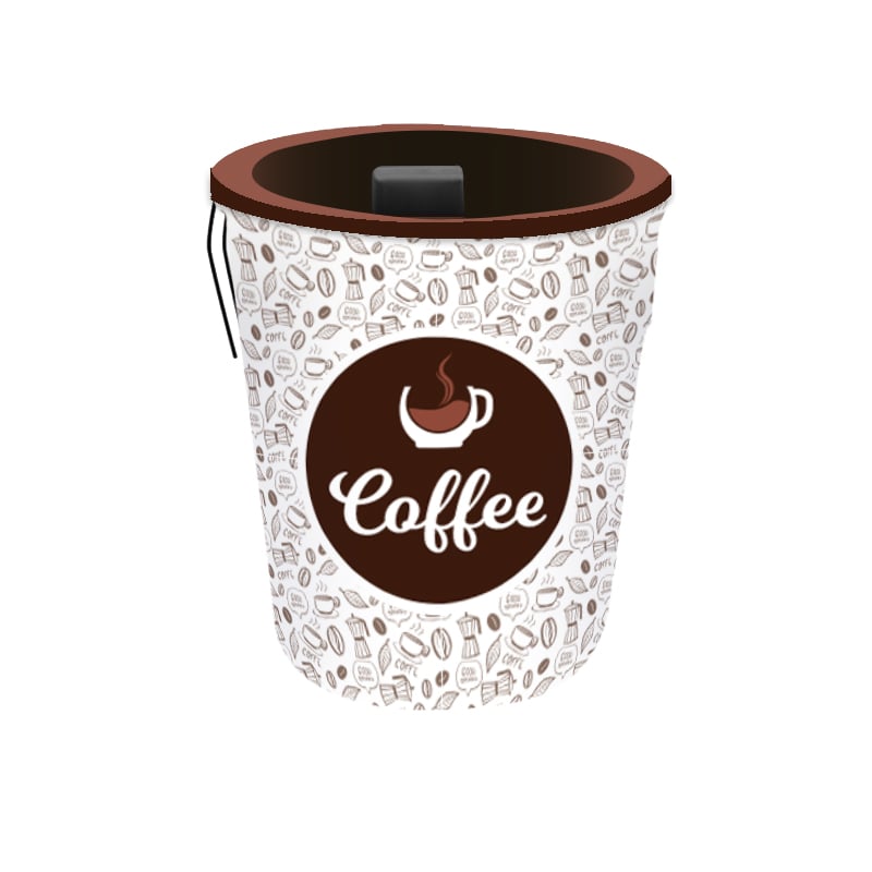 Coffee Printed Trash Can
