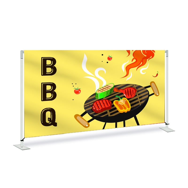 Yellow BBQ Print Barricade Barrier 
