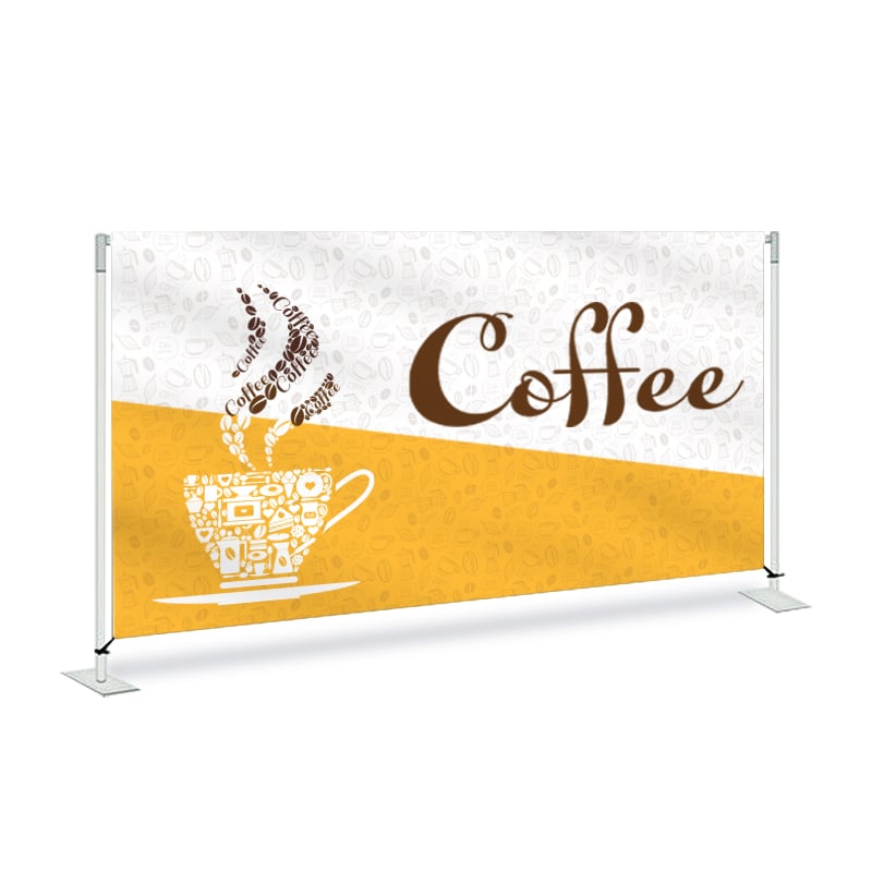 Coffee Print Barricade Sign 