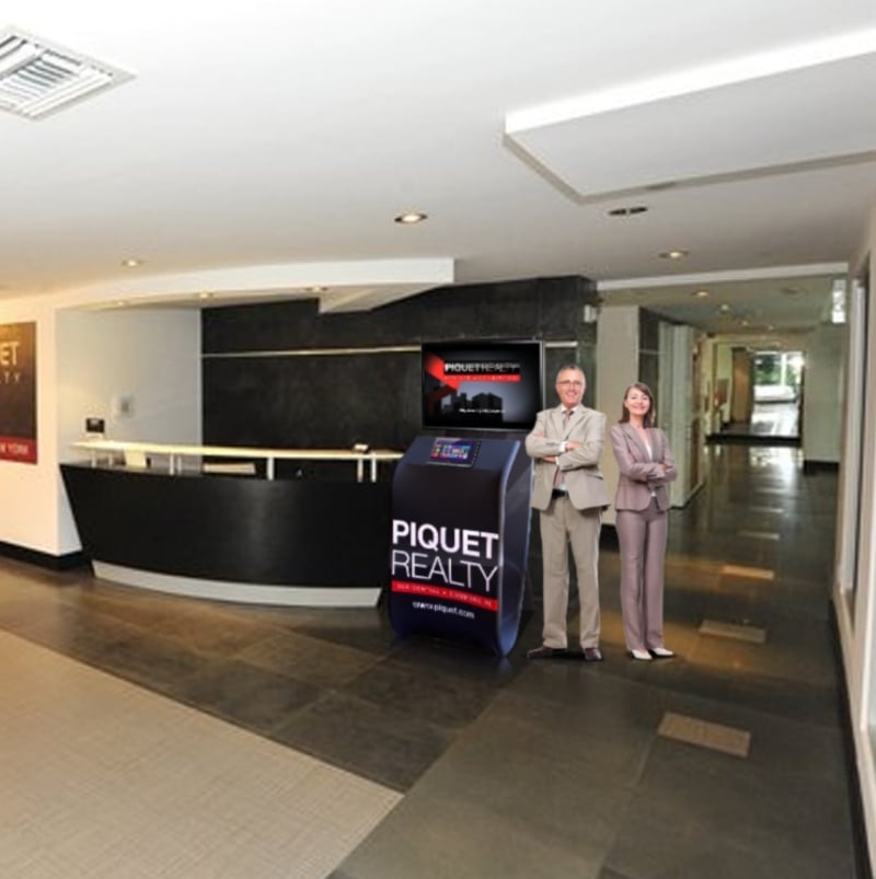 Fabsta™ Plus - Tension Fabric Kiosk Display with Monitor Mount