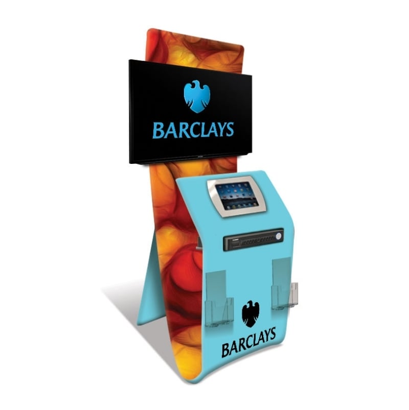 Fabsta™ Plus - Tension Fabric Kiosk Display with Monitor Mount