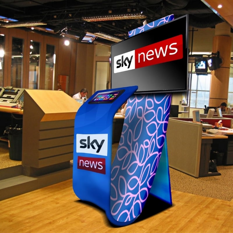 Trade Show Stretch Fabric TV Display Stand