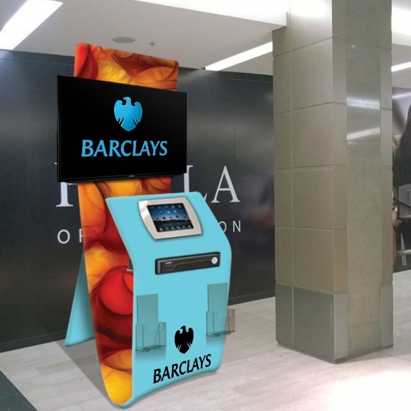 Fabsta™ Plus - Tension Fabric Kiosk Display with Monitor Mount