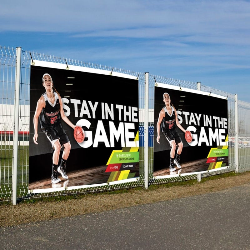 fence advertising banner signs