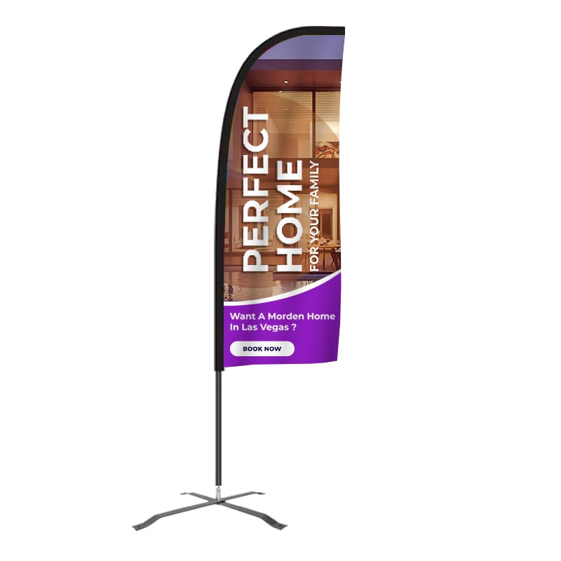 7 Feet Custom Printed Feather Flag