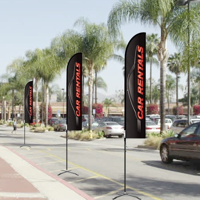 Custom Outdoor EVO Advertising Feather Flag