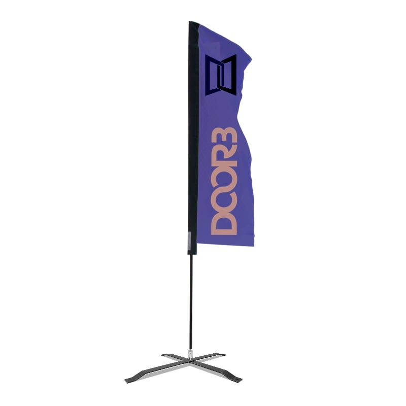 Rectangle Fluttering Flag