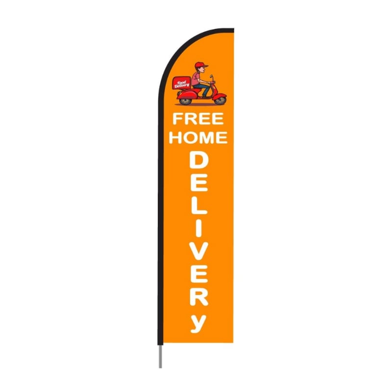 Free Home Delivery Print Feather Flag 