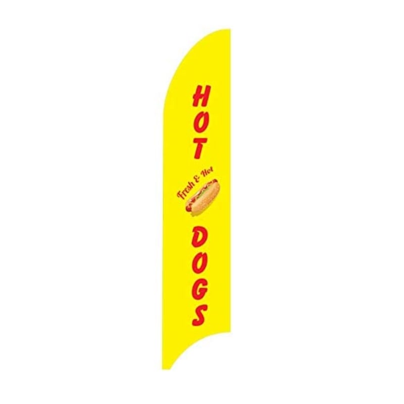 Fresh & Hot - Hot Dog G7 Feather Banner Flag In Yellow Color