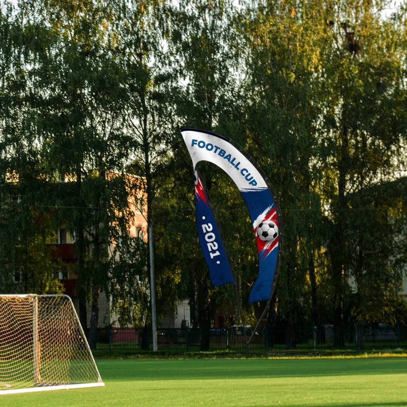 Giant Location Pinpoint Flag for Football Event