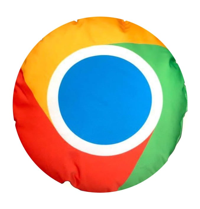 Custom Pillow with Chrome Logo Print