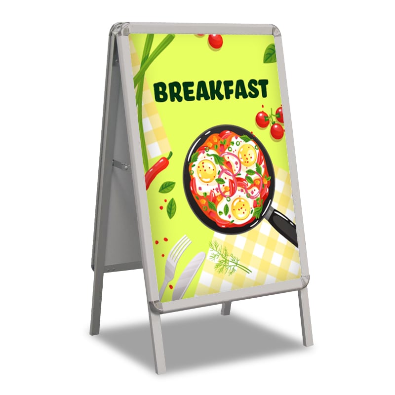 Breakfast Print A-Frame Sidewalk Sign