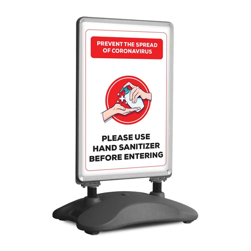 Use Hand Sanitizer Floor Standing Sidewalk sign