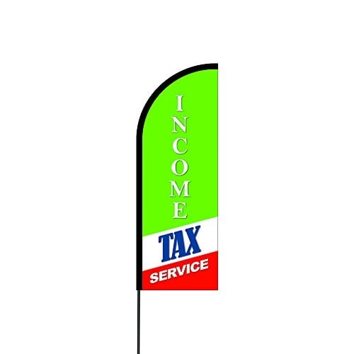 Income Tax Service Flags for Business