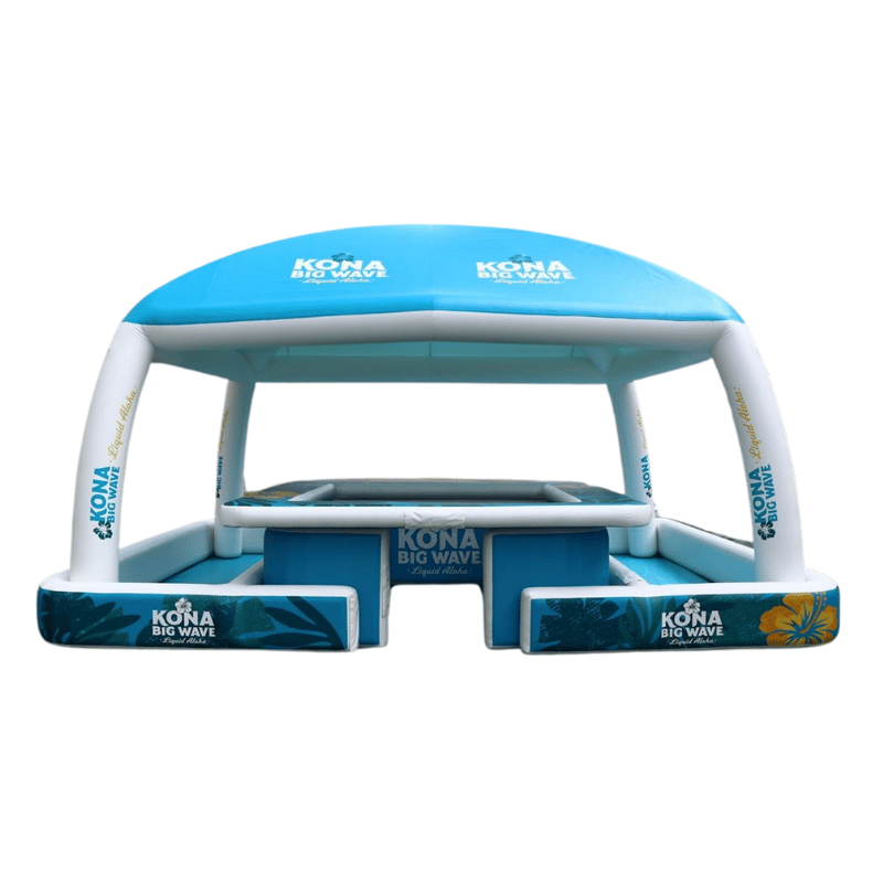 Inflatable Bar Tent with Pool Fornt View